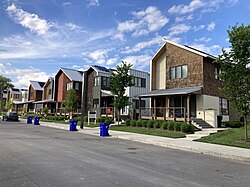 Newly constructed single-family homes in Midtown Detroit