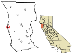 Location in Mendocino County and California