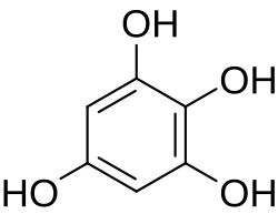 2D representation of the chemical structure of 1,2,3,5-Tetrahydroxybenzene .