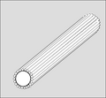 Rods arranged on mandrel prior to welding (single layer shown)