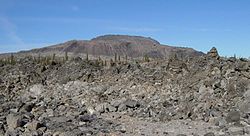 A large obsidian flow