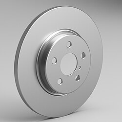 Non Ventilated (Solid) Brake Rotor CAD Model