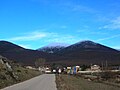 The main peaks of the Moncayo Massif rising behind Cueva de Agreda