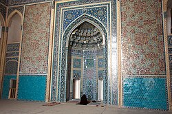 Mihrab in the Jameh Mosque in Yazd, Iran