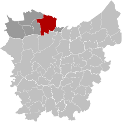Location of Assenede in East Flanders