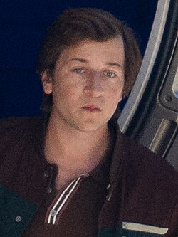 Picture of Jimmy Olsen actor Skyler Gisondo during filming of Superman in June 2024