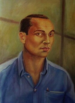 Miguel's Pencil. Oil painting by Ramón Fernández Palmeral