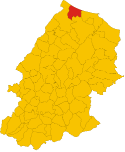 Location of the municipality of Petacciato in the province of Campobasso