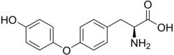 Skeletal formula of L-thyronine