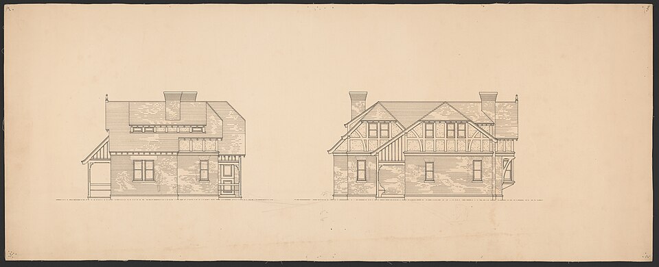 Architectural drawing, 1889