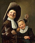 Judith Leyster, A Boy and a Girl with a Cat and an Eel, c. 1635