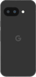Diagram of a Pixel 9a smartphone in black.