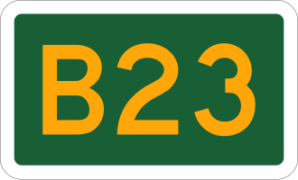 Alphanumeric route which was previously used in the ACT & NSW before 2020 - progressively being replaced with the national standard. Note the white border.