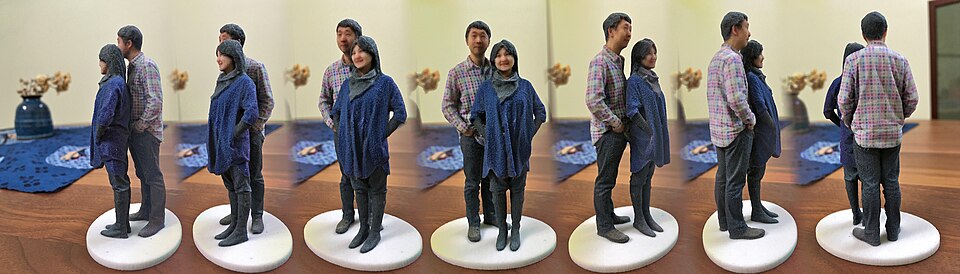 A 3D selfie seen from various angles
