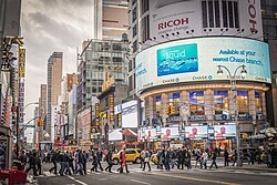 A Times Square crosswalk in New York City