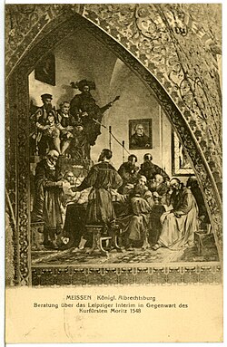 Meissen; Albrechtsburg - Consultation on the Leipzig interim (1910)