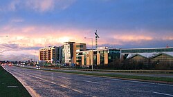 Commercial buildings in Sandyford east of the R133 road