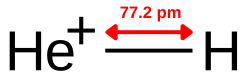 Spacefill model of the helium hydride ion