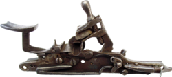 Internal view of a fired snaphance lock