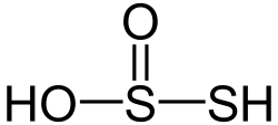 Structure of thiosulfurous acid