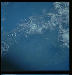 Green land with ocean on both sides