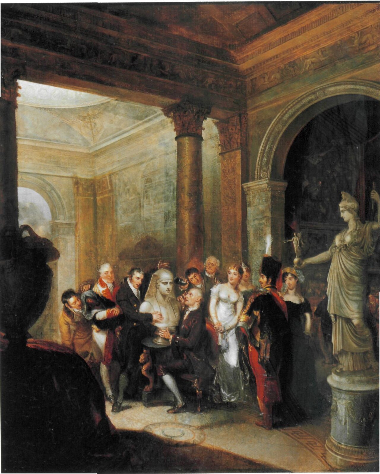 The Connoisseur, a Capriccio Painting with Connoisseurs Admiring Thomas Hope's Antique Sculpturers Signed and Dated Michael William Sharp 1811 (c) Phillips.jpg