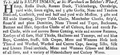 Newspaper item, 1747. "To be sold by Ralph Inman, at his warehouse on Belcher's Wharf," Boston (Boston Evening-Post)