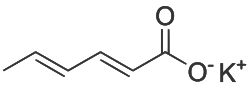 The structure of potassium sorbate