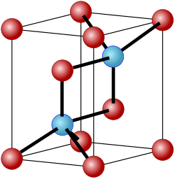Unit cell, ball and stick model of actinium(III) oxide