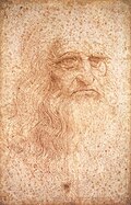 Leonardo da Vinci, Supposed self-portrait in red chalk, c. 1512