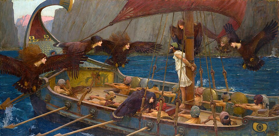 Ulysses and the Sirens, by John William Waterhouse, 1891, oil on canvas, National Gallery of Victoria, Melbourne, Australia[101]