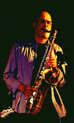 Brecker performing in July 2004