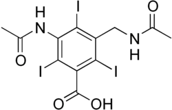 Skeletal formula of iodamide