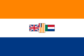The dark version of the flag of South West Africa from 1928 until 1990 under Mandates and Trusteeships by South Africa.