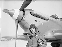 A Greek pilot in front of a British Hawker Hurricane at RAF Aqir, 1941-1943
