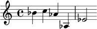 {bes' c'' aes' aes ees'2}