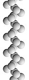 A single chain of silicon tetrahedra viewed in the [100] direction