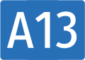 Motorway A13 shield}}