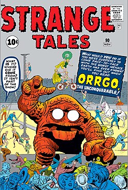 Orrgo on the cover of Strange Tales #90