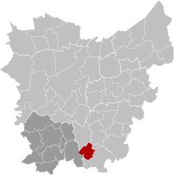 Location of Lierde in East Flanders