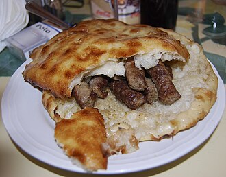ćevapi served in Travnik