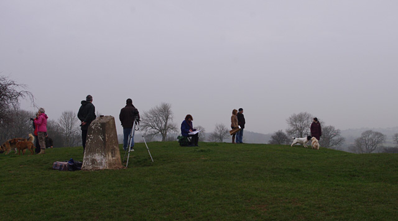 Eclipse watchers on Torrisholme Barrow (geograph 4392829).jpg