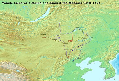 A map with arrows indicating the direction of military advances, with different colors potentially representing different phases of the campaign