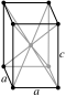 Body-centered tetragonal crystal structure for white (β): tin