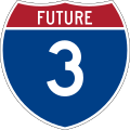 Future Interstate 3 marker