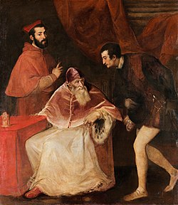 Pope Paul III and His Grandsons, Titian, 1546