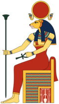 Tefnut sitting, with a few artistic liberties for the sake of distinction.