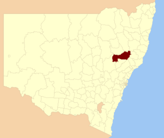 Location in New South Wales