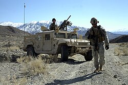Practicing IED detection and clearing at the Hawthorne Army Depot.