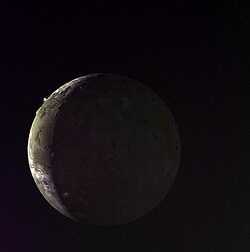 Several faint volcanic eruptions on Io, photographed by Voyager 2